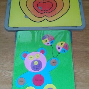 Asco Foam Puzzle Apple Sizing sequencing + Foam Bear Body Part